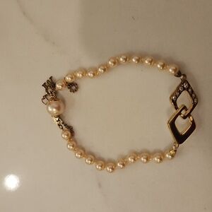 Vintage Majorica 18KT Yellow Gold Plated Sterling Silver 925